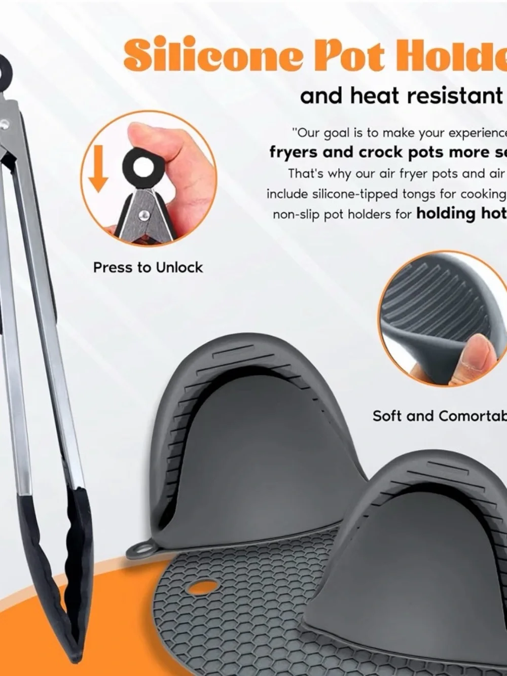 Aliziel Air Fryer Accessories Silicone Set NIB